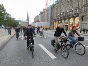 Auf dem Jungfernstieg bei der CM Hamburg Juni 2013