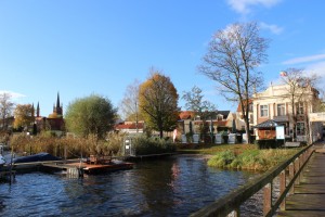 Blick vom Steg auf Werder am Morgen